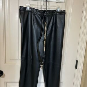 Women’s black leather Marc Jacob’s pants